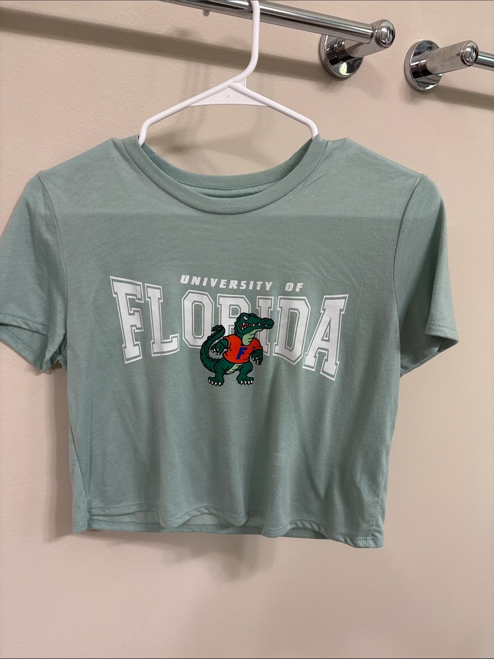 Bella Canvas Sage Green Cropped University of Florida Graphic Tee